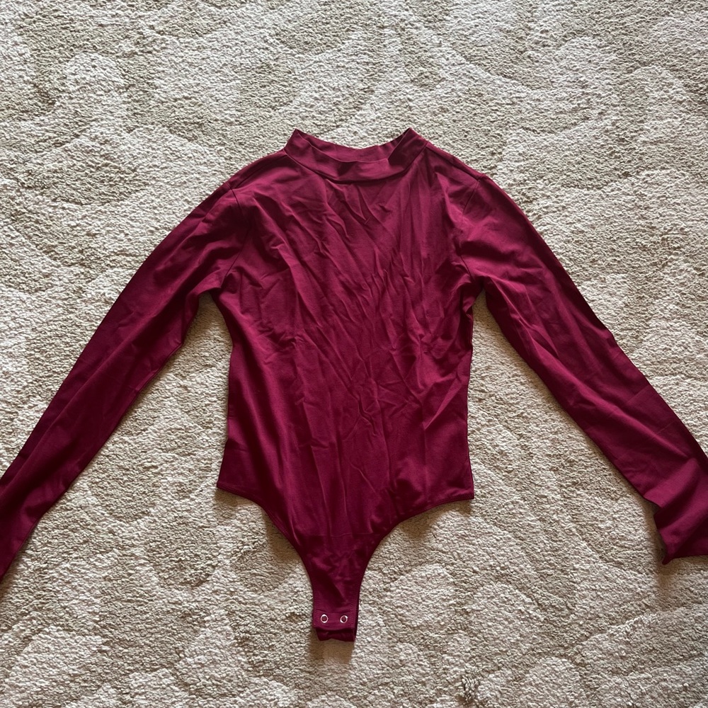 burgundy bodysuit